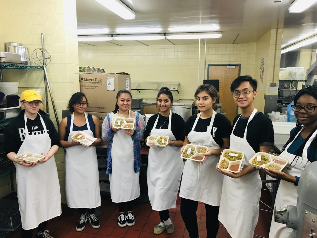 Students with Prepared Meals