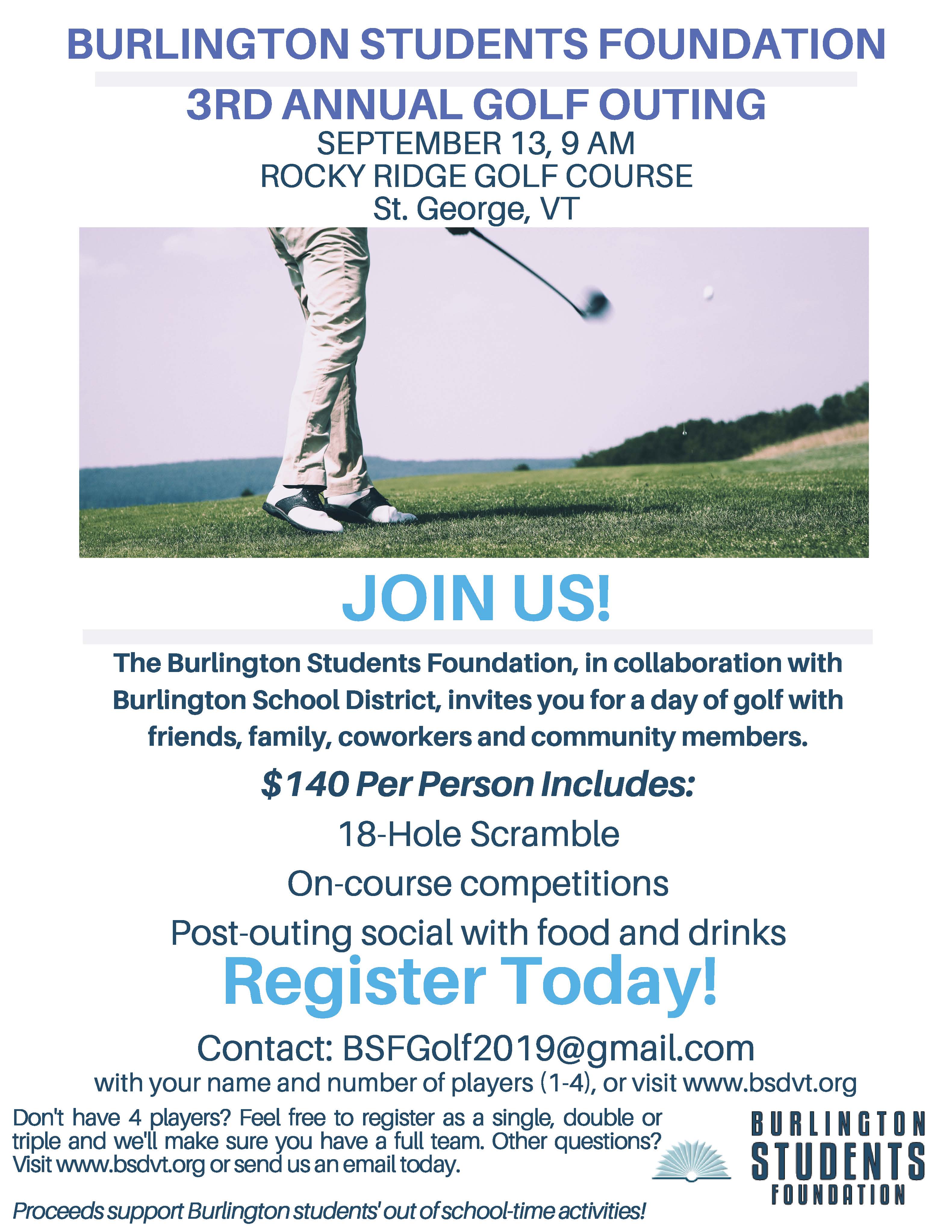Final Golf Outing Flyer, 2019