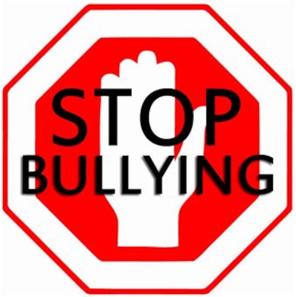 stop sign with the words "stop bullying"
