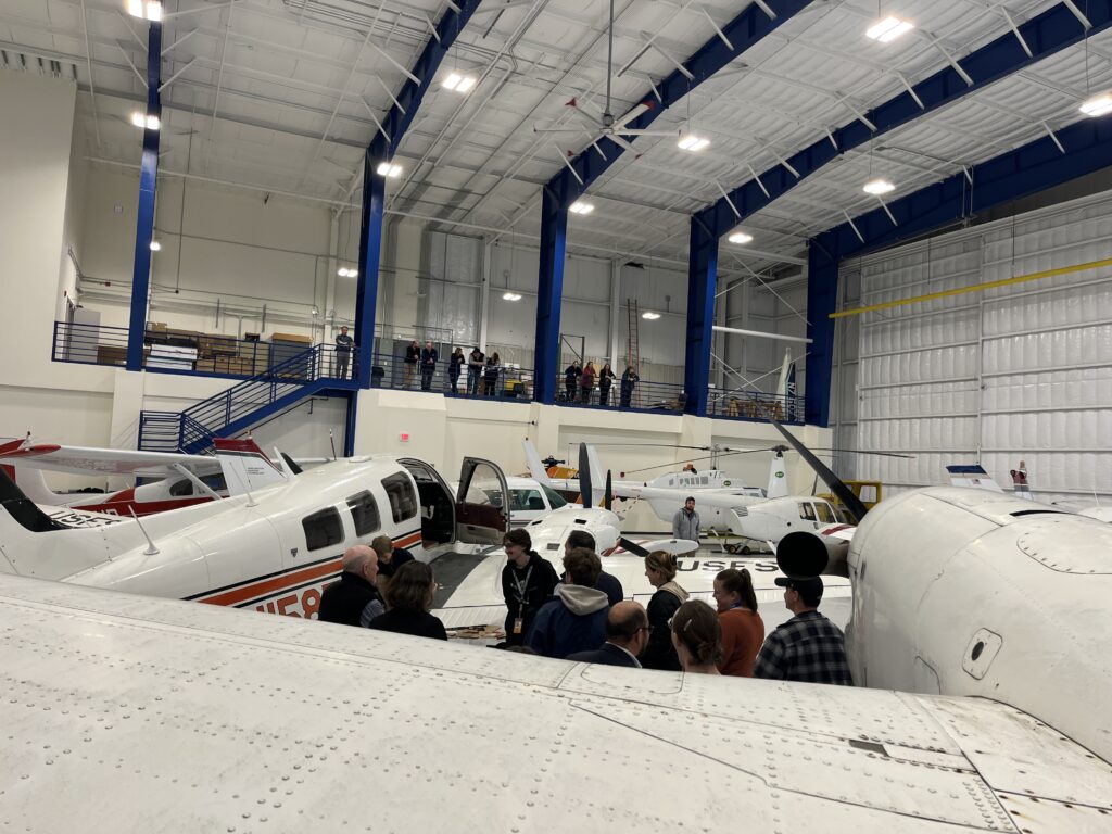 photo of planes in hangar