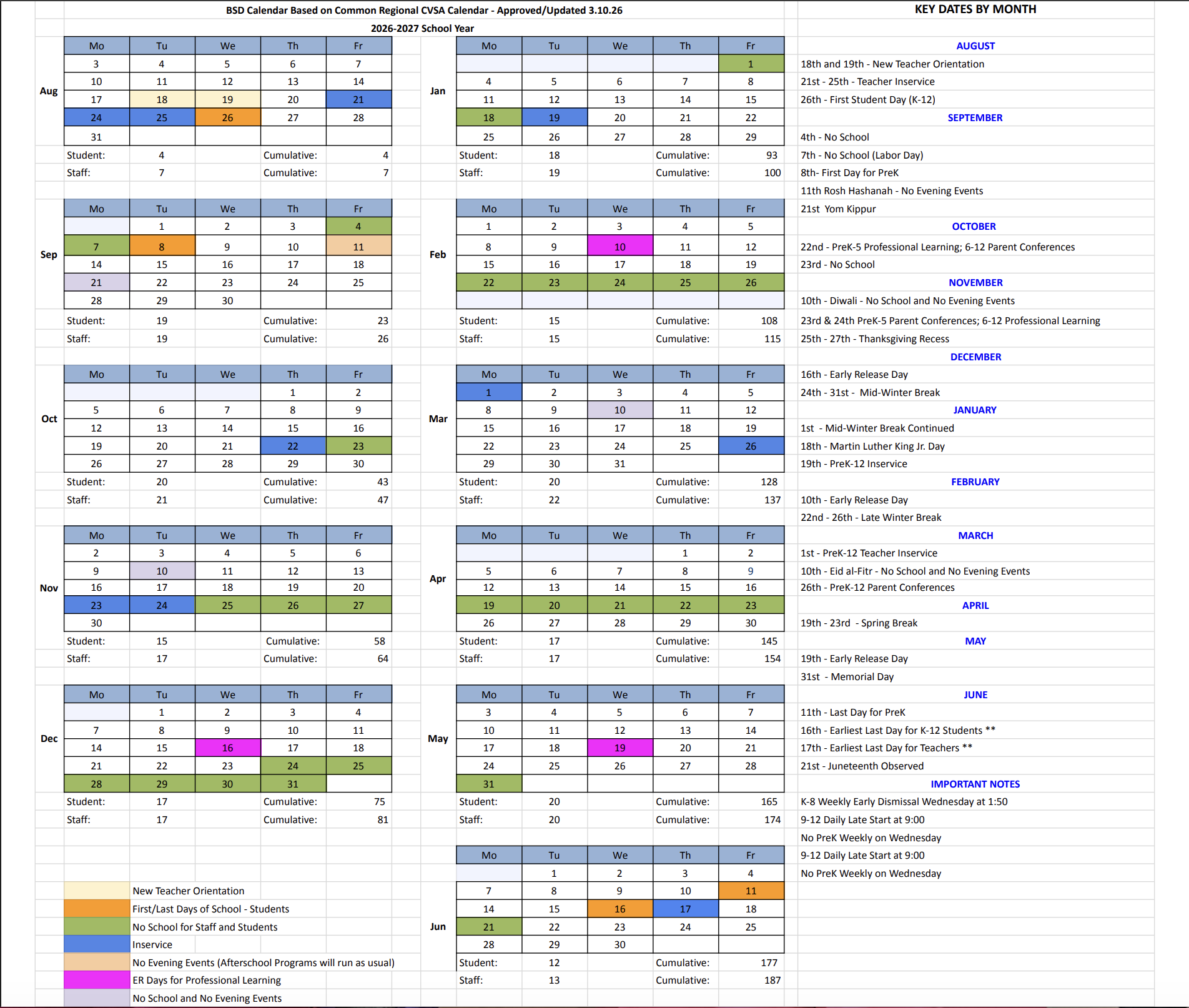 screenshot of 26-27 calendar