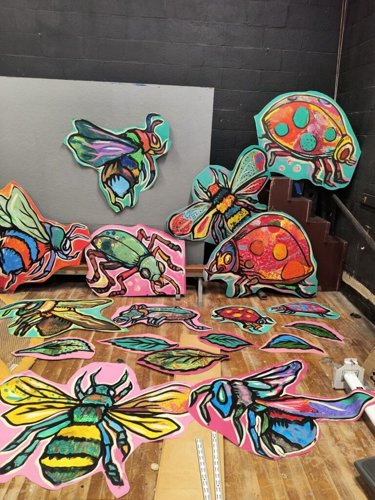 Middle school bands performing on stage.